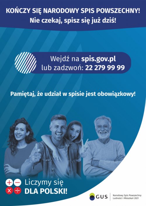 Plakat Narodowego Spisu Powszechnego