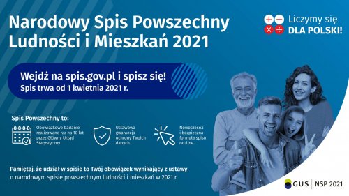 Plakat spisu powszechnego w roku 2021