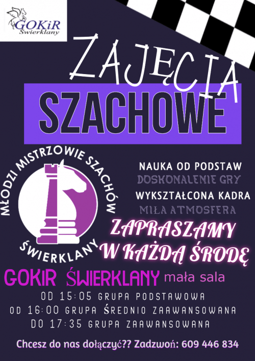 Plakat Zajęcia Szachowe